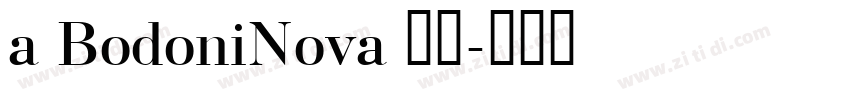 a BodoniNova 普通字体转换